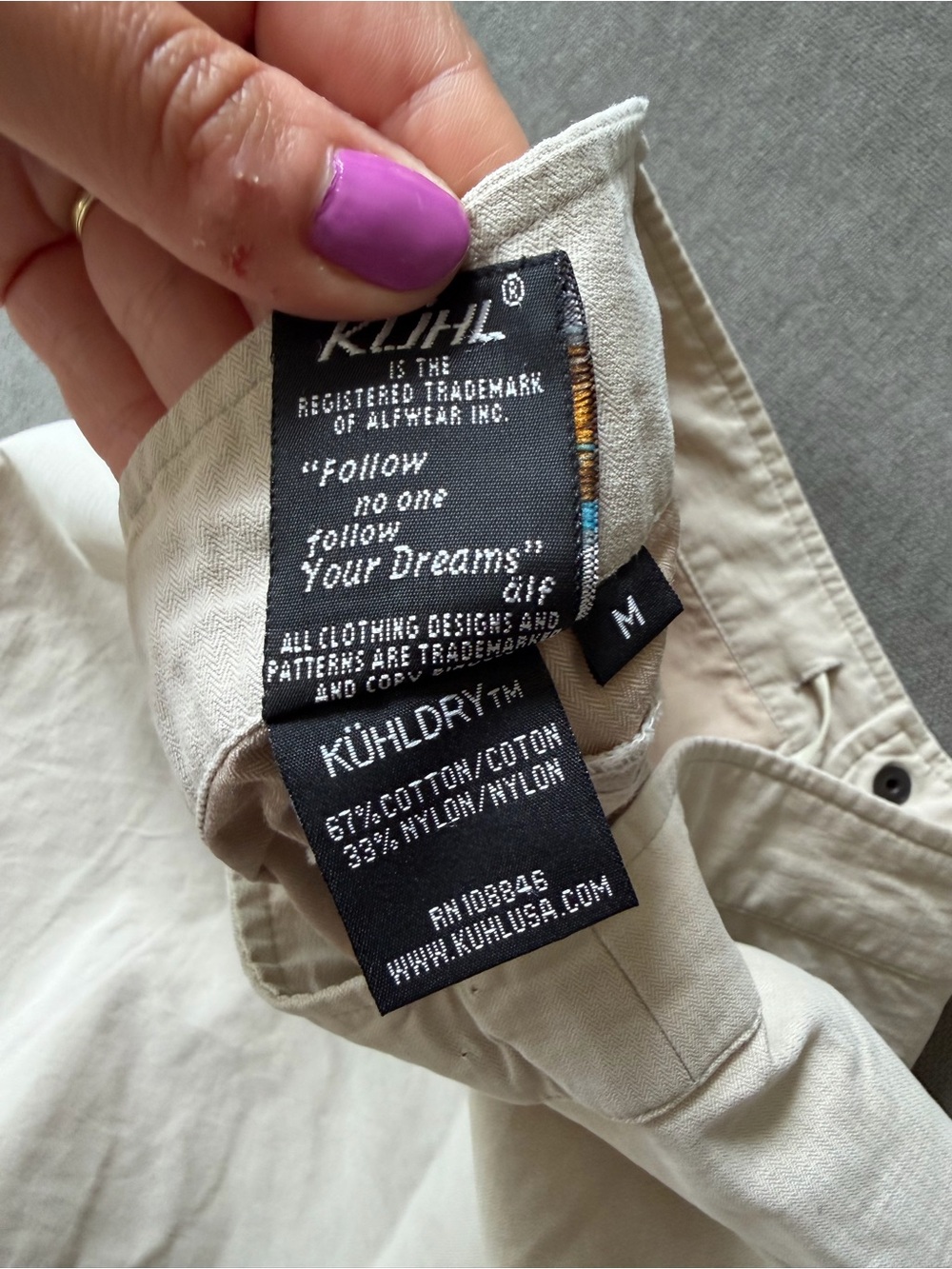 Kuhl Hiking Capris Khaki Gorpcore M - Picture 4 of 6
